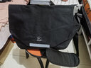 梵者斜挎包男潮牌背包工裝機能郵差包單肩包騎行休閑大容量手提電腦包 黑色中號（可裝14英寸電腦） 曬單實(shí)拍圖