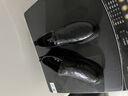 柯盾（KEDUN）休閑皮鞋男鞋春秋季潮流英倫百搭一腳蹬懶人鞋時(shí)尚軟底真皮樂(lè)福鞋 黑色 41 曬單實(shí)拍圖