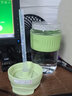 卡羅特（CaROTE）玻璃杯女吸管杯高顏值咖啡杯耐高溫水杯便攜隨行杯夏季杯子 綠色 500ML 曬單實(shí)拍圖
