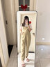 莞潔 GJCEC春夏新款孕婦背帶褲小個(gè)子孕婦套裝外穿大碼寬松孕婦連體褲彈力褲 橄欖綠褲單件【春夏透氣薄款】 L碼【建議115-130斤】 曬單實(shí)拍圖