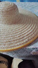 Shiftend工地釣魚(yú)夏男遮陽(yáng)帽大檐編織草帽子批發(fā)農民防曬草帽防風(fēng)度假春天 土黃色優(yōu)質(zhì)【包邊】麥稈草帽 1頂 43.5-44厘米 曬單實(shí)拍圖