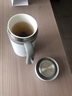 男女士骨瓷內(nèi)膽商務(wù)辦公禮品泡茶杯帶手柄個(gè)人專用陶瓷保溫杯 白色 480ml 曬單實(shí)拍圖