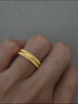 六福珠寶足金印跡情侶黃金戒指實(shí)心活口戒男款 計價(jià) F63TBGR0007 約7.28克 曬單實(shí)拍圖