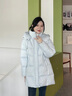 LILY冬新款女裝純色百搭立領(lǐng)連帽寬松面包服90白鴨絨羽絨服女 510黑 M 曬單實(shí)拍圖