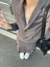 自巧小個(gè)子設(shè)計(jì)感無袖連衣裙短西裝時(shí)髦套裝女2024早秋新款半身裙 水貂灰半身裙 XS (2碼) 曬單實(shí)拍圖