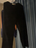 T-8T加厚雪尼尔阔腿裤子女高腰垂感秋冬季新款灯芯绒春秋休闲运动裤 黑色-单里-XL（120-140斤） 实拍图