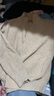 CULTUM冬季加厚100%羊毛開(kāi)衫高領(lǐng)毛衣男上衣雙開(kāi)拉鏈外套針織衫 金米色 2XL 曬單實(shí)拍圖