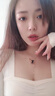 大絨鵝小蠻腰項鏈女2024年新款潮韓國鎖骨鏈輕奢小眾設計感黑色吊墜 金色小蠻腰項鏈 曬單實拍圖