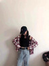 嘉麗薇吊帶背心女夏季運(yùn)動內(nèi)衣性感小個子短款內(nèi)搭背心美背吊帶無袖上衣 黑色 XL ( 建議 108-120斤) 曬單實(shí)拍圖