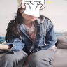 絲柏舍秋裝新款女韓版bf原宿寬松休閑連帽牛仔外套 藍色 XL 曬單實(shí)拍圖