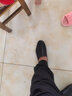 2018新款夏季豆豆鞋男士休閑鞋子韓版百搭個(gè)性逗逗皮鞋懶人一腳蹬 黑色 40 曬單實(shí)拍圖