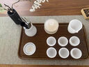 石茗堂琉璃功夫茶具套裝高檔冰種玉瓷茶壺茶杯三才蓋碗家用輕奢禮盒裝 玉瓷白-品茗杯【禮盒裝16件套】 曬單實(shí)拍圖