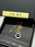 唐后（TH）青金石項鏈女輕奢高級感吊墜925銀小眾設計鎖骨鏈送紀念禮物 金色 曬單實(shí)拍圖