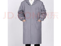 鑫亦澤純棉藍大褂工作服罩衣防塵耐臟勞保服倉庫搬運物流可印字 深藍色 大碼 3XL （建議140-180斤） 曬單實(shí)拍圖