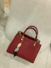 愛(ài)情海牛皮包包女包手提單肩斜挎新娘媽媽婚包生日情人節禮物送女友老婆 【紅色】實(shí)用品牌百搭通勤大容量新年送女生 小眾時(shí)尚輕奢高級感休閑腋下大包 曬單實(shí)拍圖