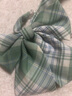 帶帶帥日系韓版女領(lǐng)花學(xué)院風(fēng)飄帶免打jk領(lǐng)結蝴蝶結畢業(yè)照男領(lǐng)帶水手服潮 淺豆綠格紋領(lǐng)花 曬單實(shí)拍圖