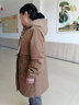 衣典零一（LEDIALYI）羽絨棉服女中長(cháng)款2025冬季女裝新款時(shí)尚休閑中年棉襖棉衣加厚外套 咖啡色 2XL （建議130-145斤） 曬單實(shí)拍圖