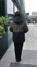 楚慕（CHUMU） 中老年女裝冬裝加厚棉衣外套中長款加絨保暖棉襖洋氣40-50歲60中 咖啡格上衣 2XL 建議體重105-120斤 曬單實(shí)拍圖