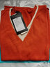 NY-RCE t恤女2026夏季女裝新款V領(lǐng)寬松韓版上衣女士針織短袖打底衫顯瘦 桔紅色 M (建議91-100斤) 曬單實(shí)拍圖