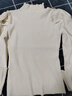 皮爾卡丹（pierre cardin）半高領(lǐng)針織打底衫女感內(nèi)搭毛衣法式燈籠袖上衣2025秋冬裝新款氣質(zhì) 杏色 M 95斤-110斤 曬單實拍圖