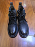 百麗潮搭馬丁靴秋冬新款舒適牛皮厚底短靴戶(hù)外休閑靴8NB01DD4 【侯明昊同款】黑色-單里 40 (250mm) 曬單實(shí)拍圖