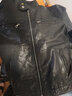 凱撒（KAISER）真皮皮衣男海寧皮衣男士皮夾克立領(lǐng)機車(chē)款單皮皮衣秋冬男裝外套 黑色 50(175/92A) 曬單實(shí)拍圖