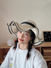 北極絨帽子女式草帽夏季大沿帽子波浪邊蝴蝶結草帽女士沙灘遮陽(yáng)大沿帽米色 曬單實(shí)拍圖