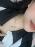 CHOMEL KINSEY  韓國(guó)黑色方牌項(xiàng)鏈女輕奢小眾設(shè)計(jì)感高級(jí)銀鎖骨鏈情人節(jié)禮物 黑色方牌項(xiàng)鏈 曬單實(shí)拍圖