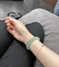 迎福匠緬甸天然翡翠A貨玉手鐲 糯種淡飄花女款正圈玉鐲子送媽媽老婆禮物 52-53mm【附帶A貨證書(shū)】 曬單實(shí)拍圖