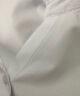佐马仕短袖衬衫女工装衬衣女士商务休闲修身职业装女装夏季工作服正装 V·领白色隐条纹DV2659 S/35码（80斤-90斤） 实拍图