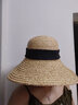 玖慕（JIUMU）女士遮陽(yáng)帽太陽(yáng)帽漁夫帽草帽涼帽夏季戶(hù)外遮臉帽子女 CW146 曬單實(shí)拍圖