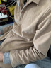 100%純棉燈芯絨長(cháng)袖襯衫男款秋冬季加絨加厚保暖襯衣男裝休閑外套 9721卡其色 加絨 燈芯絨 3XL 曬單實(shí)拍圖