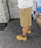 森馬（Senma）馬丁靴男高幫2025新款秋季英倫風(fēng)工裝鞋戶外防滑大黃靴情侶款潮流 黃色 (單鞋) 36 曬單實(shí)拍圖