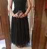 Avmko半身裙女2025新款高腰百搭A字網(wǎng)紗大擺百褶裙遮胯垂感顯瘦紗裙 黑色裙長(cháng)83cm 均碼 建議體重88-130斤 曬單實(shí)拍圖