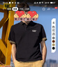 CAT卡特短袖polo衫反光印花珠地面料男士翻領(lǐng)短袖t恤新品七夕禮物 黑色 L 曬單實(shí)拍圖