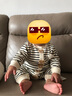 凡獵嬰兒衣服秋裝新生男寶寶連體衣帥氣滿月百天超萌外出哈衣春秋 L5897條紋 80cm 曬單實拍圖