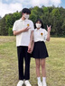 love legend情侶裝衣服夏季短袖t恤寬松polo領(lǐng)結(jié)婚登記男女同款百搭上衣定制 太陽(yáng)花 白色 男L 曬單實(shí)拍圖