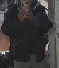 西域駱駝（VANCAMEL）棉服男冬季羊羔絨大碼棉衣外套加絨加厚連帽冬裝棉襖 黑色 4XL 曬單實(shí)拍圖