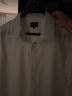 墨诺佰法式衬衫男商务休闲纯色修身免烫新郎男士袖扣衬衫长袖白衬衣 白色 42码（160-175斤） 实拍图