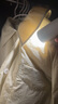 對白寬松輕薄襯衫式羽絨服女冬季新款時(shí)尚通勤休閑白鴨絨保暖外套 芥黃色 S 曬單實(shí)拍圖