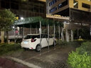 定制移動(dòng)推拉雨棚大型戶外活動(dòng)帳篷倉庫大排檔夜市雨蓬伸縮遮陽 綠色 長(zhǎng)3X寬3X高2.5+頂布+鋼架 曬單實(shí)拍圖