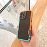 俏皮畫 蘋果16手機殼無邊框散熱透氣iPhone15promax保護套個性簡約14plus防摔殼 【純邊框撞色】白+粉 iPhone 14 曬單實拍圖