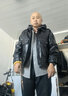 凱撒2026冬季新款油蠟牛皮連帽真皮羽絨服男脫卸牛皮皮衣男時(shí)尚外套潮 黑色 XL (175) (適合120-135斤) 曬單實(shí)拍圖