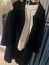 betu百圖女裝2022冬季新款毛呢外套赫本風(fēng)高端羊絨大衣女雙面呢 黑色 L 曬單實(shí)拍圖