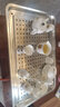 不銹鋼茶盤(pán)茶盆304加厚長(cháng)方形帶排水雙層排水式功夫茶具茶臺茶托盤(pán)小潤裕魚(yú) 304特厚60*40帶排水一套 2200克左右 曬單實(shí)拍圖