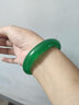 澤心雅玉 玉髓手鐲白月光瑪瑙玉髓綠鐲子少女清新綠色 內徑58-59（適合105斤-120斤） 曬單實(shí)拍圖
