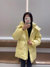 勤記初中生羽絨服女15-18歲2024年冬季新款高中學生寬松加厚可愛少女 奶黃色 S 80-100斤 曬單實拍圖
