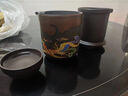 銘匯通紫砂遇熱變色旅行功夫茶具套裝快客茶杯茶水分離輕奢戶(hù)外泡茶 遇熱變色龍鳳旅行-木柄款 一壺6杯 曬單實(shí)拍圖