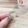 中國黃金（CHINA GOLD）S銀立體小桃心耳釘女耳飾高級感爆老婆生日禮物中秋節禮物送女友 愛(ài)心耳釘2對 曬單實(shí)拍圖