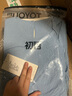初語(yǔ)藍色壓褶設計感連衣裙女短袖2023夏季新款圓領(lǐng)收腰茶歇裙中裙 天藍色 M 曬單實(shí)拍圖